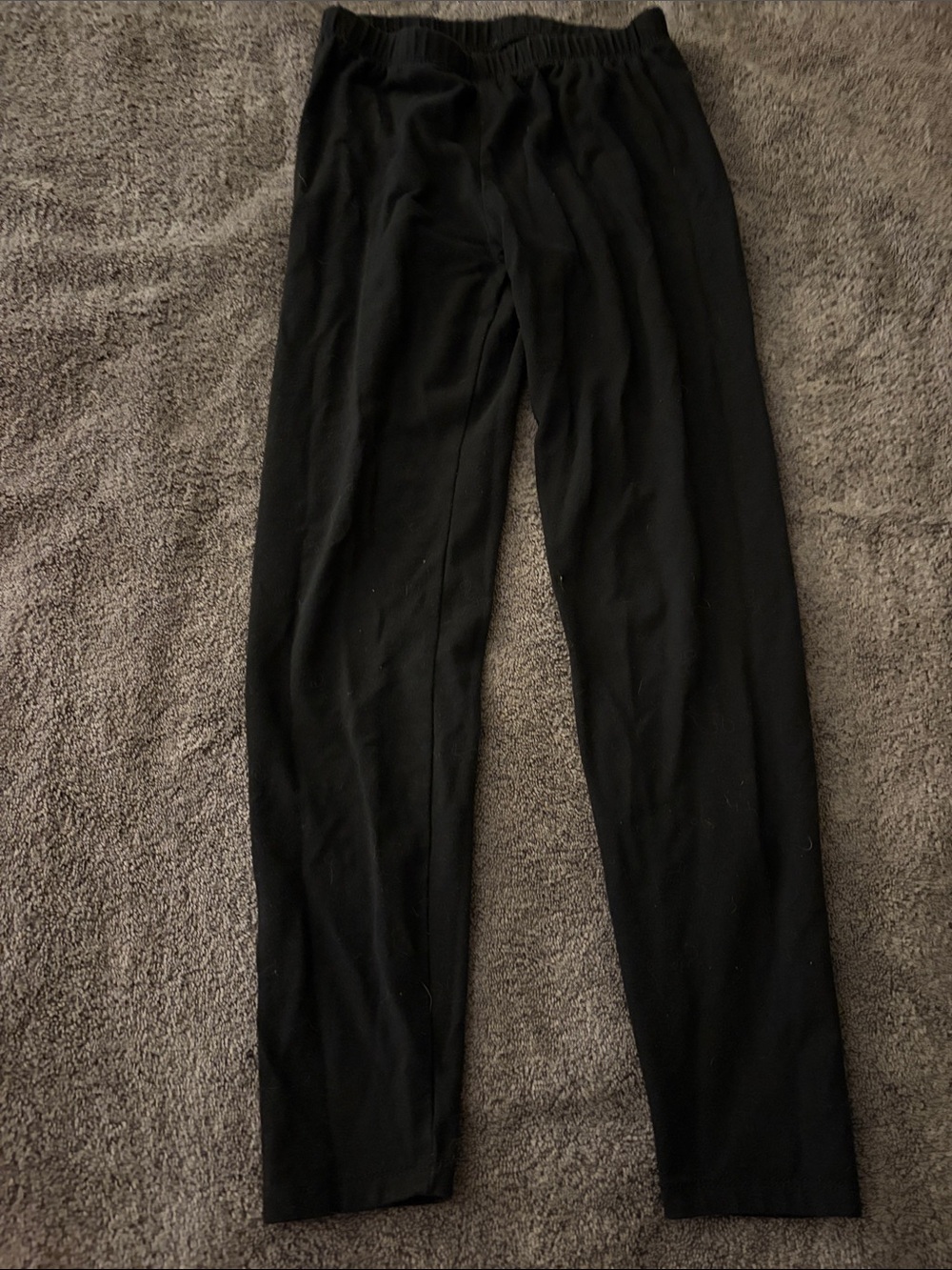 Lands' End Black Elastic-Waist Lounge Joggers